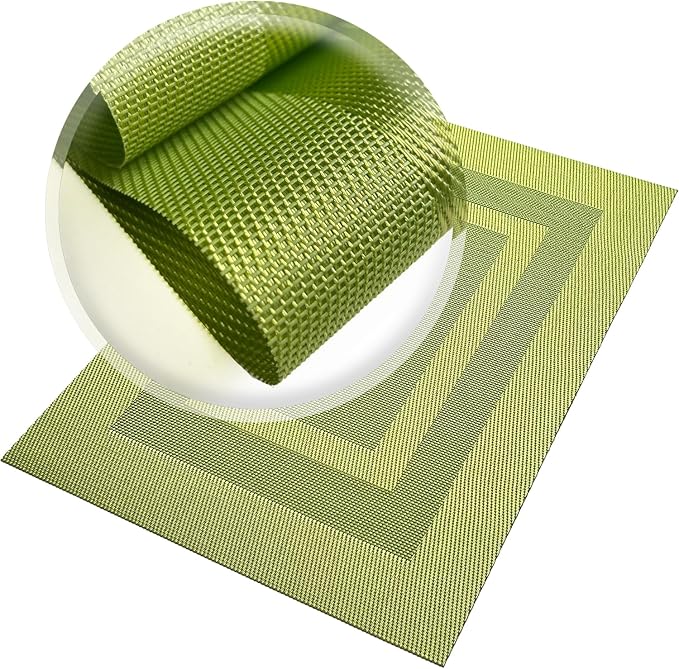 PIGCHCY Placemats Set of 8 Washable Durable Place Mats Vinyl Heat Resistant - Image 4