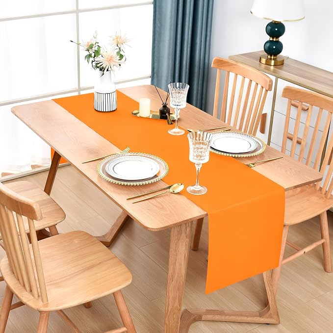 Farmhouse Orange Table Runner Dining Table Runners 60 Inches Long Coffee Table - Image 2