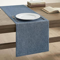 Basic Linen Style Table Runner, 14x72 Inch Navy Blue | Mitered Corner Design by ZEEMARTONLINE