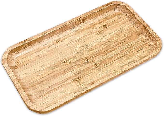 Bam&Boo Bamboo Serving Tray Natural Minimalist Rectangular Coffee, Decor by BamBoo