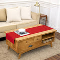 Solino Home 100% Pure Linen Dining Table Runner Red Woven, Fete 14 x 60 in | by SolinoHome