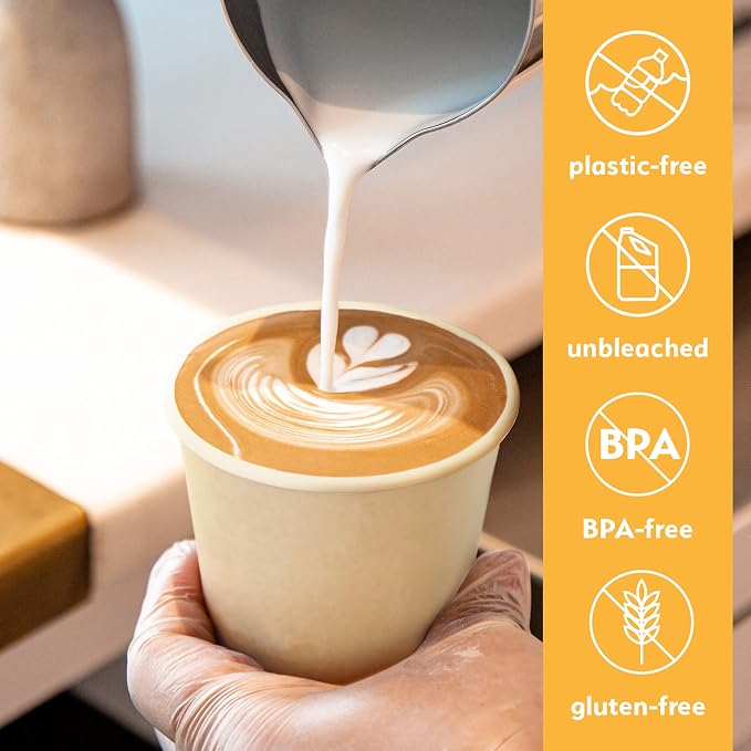 100% Compostable Disposable Coffee Cups Paper Cups Made from Bamboo, - Image 5