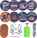 Bartogro 8 Pcs Diamond Painting Coaster Kits, DIY Football Diamond Art Coasters by Bartogro