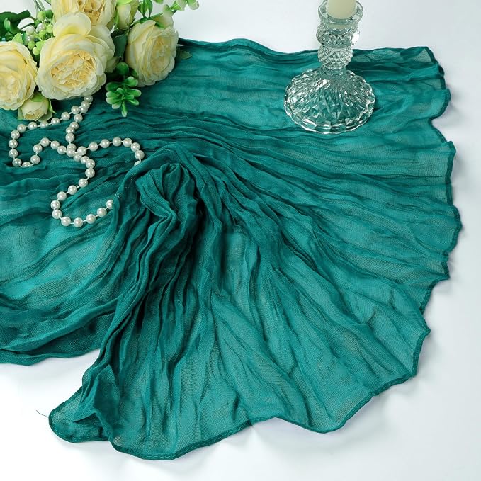 6 Pack Teal Cheesecloth Table Runner 10Ft Gauze Cheese Cloth Table Runner - Image 7