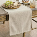 Q&J Fabric Co. Linen-Textured Table Runner 1 Pack 13x72 Inch Beige | Polyester by QJFabricCO