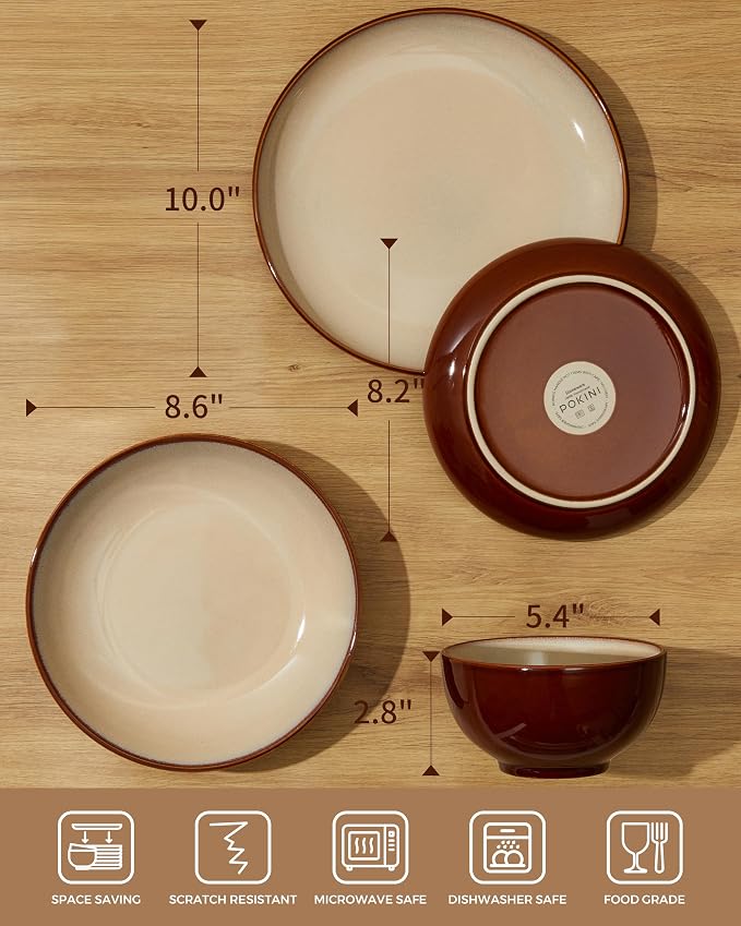 32 Piece Double Bowl Dinnerware Sets - Image 2