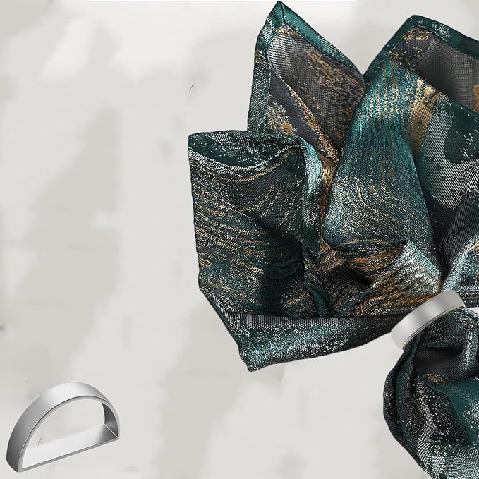 8 Pcs Silver Napkin Rings - Image 7