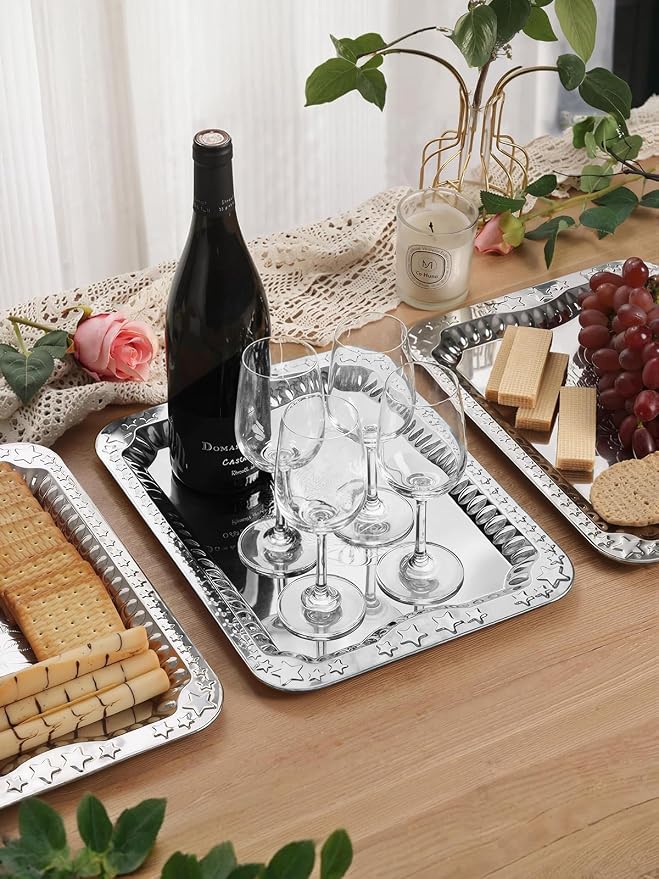 4 Pack America 250 Year Anniversary Silver Trays - Image 4