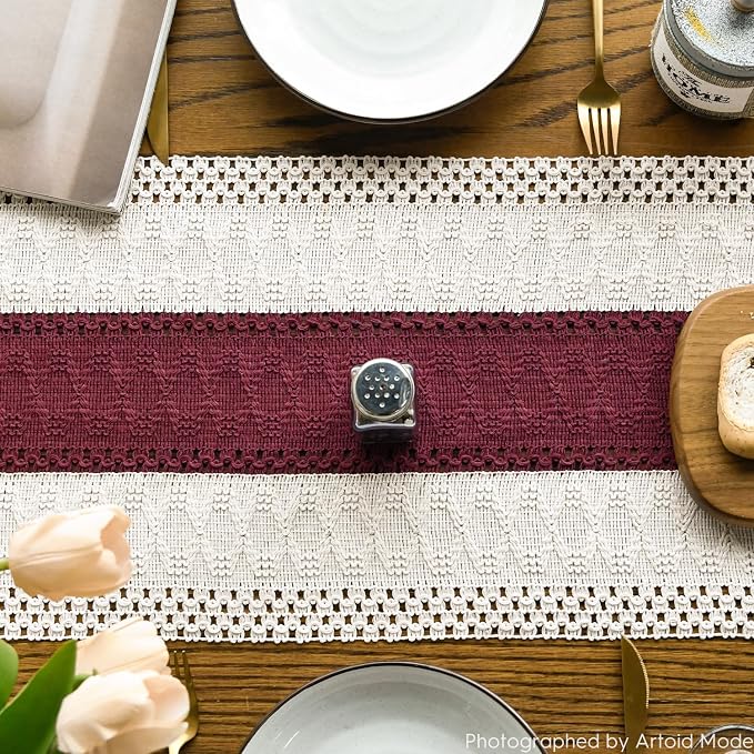 Artoid Mode Red Farmhouse Rustic Christmas Table Runner 12x48 Inch | Seasonal - Image 3