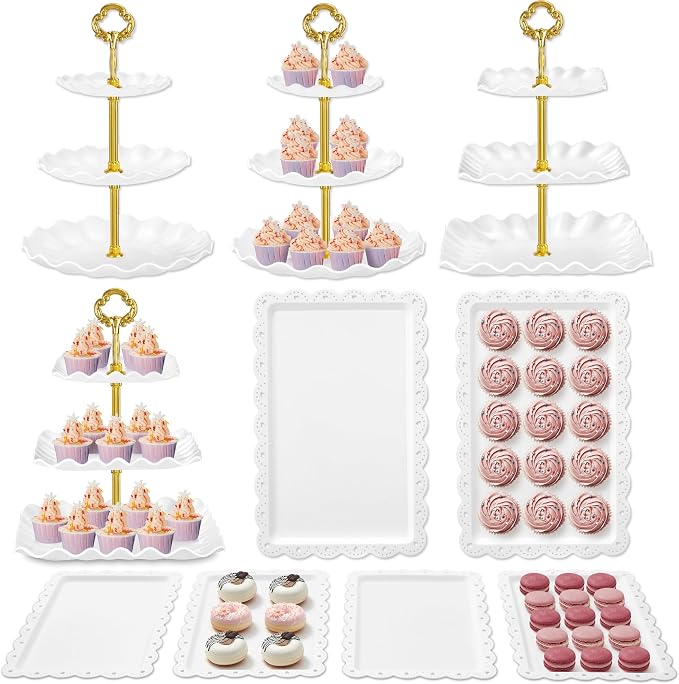 Kootek 10pcs Cupcake Stand Dessert Table Display Set Serving Tray by Kootek