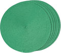 FunWheat Round Braided Placemats Set of 6 Table Mats by FunWheat