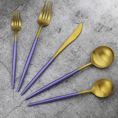 20-Piece 18/10 Stainless Steel Flatware Silverware, Luxury Dinnerware Set - Image 2