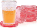 Modern Clear Glass Coasters Set of 8, Cute Coasters Table Mats by GOHDODD