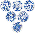 AD Set of 6 Coasters for Drinks Absorbing Round Ceramic Stone Coaster by AD