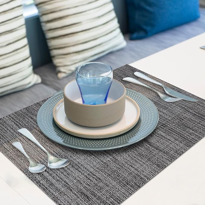 Aofmee Table Runner and Placemats Set of 6 Washable, Heat Resistant Place Mats - Image 7