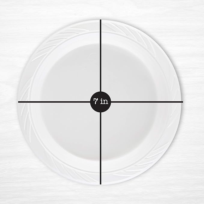 800 Count Disposable 7 Inch White Plastic Plates - Image 2