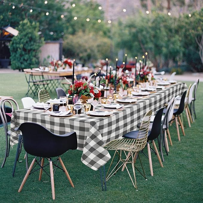 Checkered Tablecloth Rectangle 2 Pack 52 x 70 inch, Stain and Wrinkle Resistant - Image 7