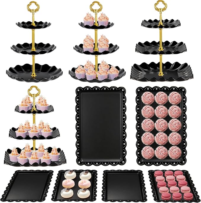 Kootek 10pcs Cupcake Stand Dessert Table Display Set Serving Tray by Kootek