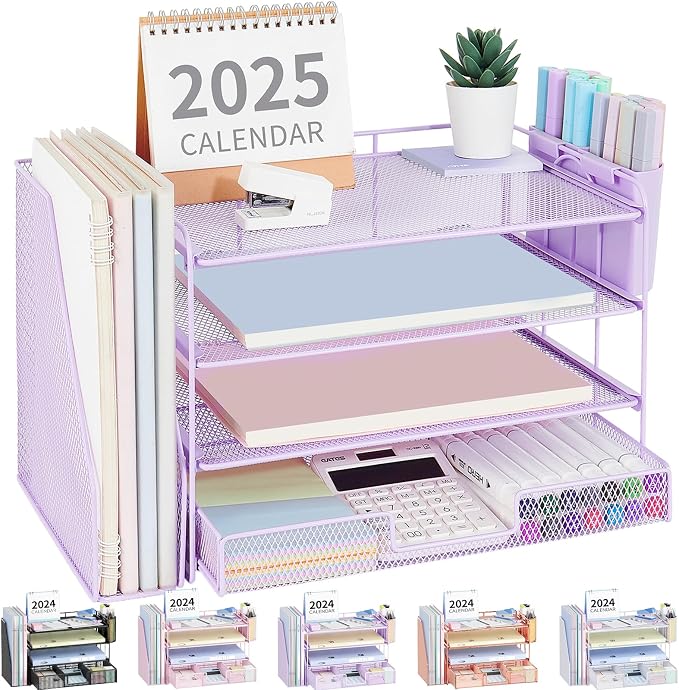 Desk Organizer, 4-Tier Desktop File Organizer by OPNICE