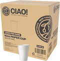 CIAO! 10oz White Paper Hot Cup, Disposable, 90mm Diameter 1 by Ciao