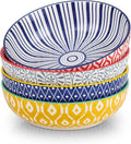 Selamica Ceramic 50 Ounce Pasta Bowls Set of 4, 8.6 Inch Large Salad Bowls by Selamica