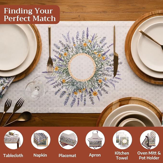 Maison d' Hermine Table Runner 100% Cotton 14.50" x 108" | Table Runners 108 - Image 4