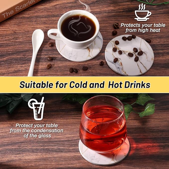 9 Pieces Ceramic Drink Coasters - Image 5