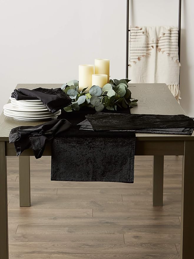 DII Velvet Collection Tabletop, Placemat Set - Image 9