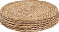 6Pcs 12" Round Woven Rattan Placemats, Natural Hand-Woven Water Hyacinth by Unknown