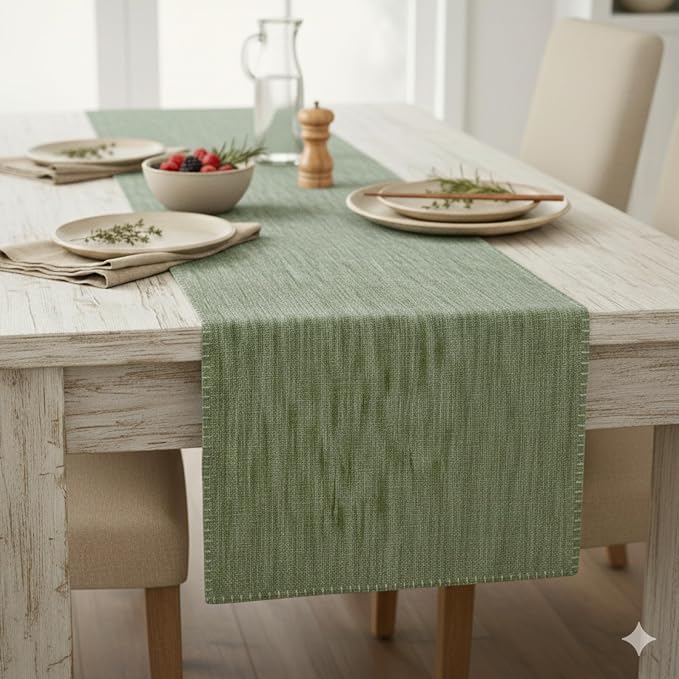 Textured Cloth Table Runner 90 inches Long - Image 3