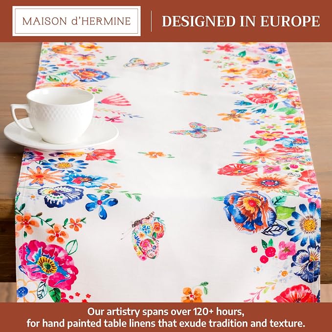 Maison d' Hermine Table Runner 100% Cotton 14.50" x 108" | Table Runners 108 - Image 2