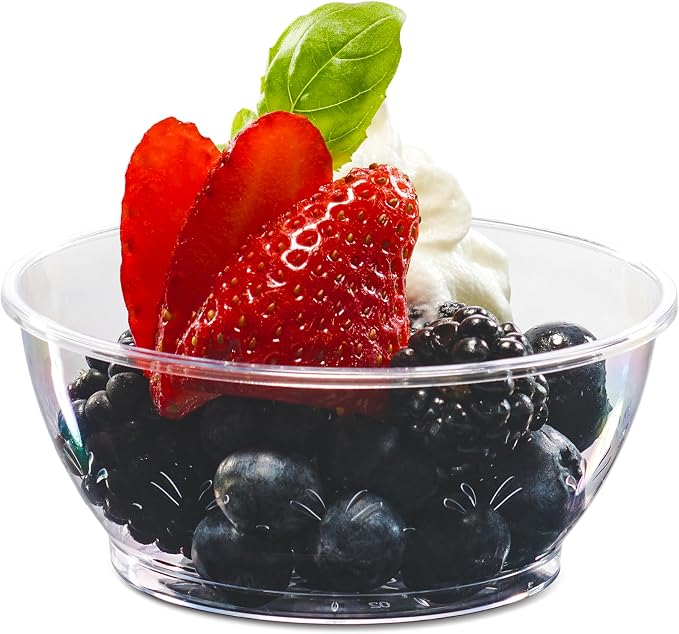 6 Oz Clear Mini Plastic Dessert Bowls Disposable Serving Bowls | Premium Hard - Image 6