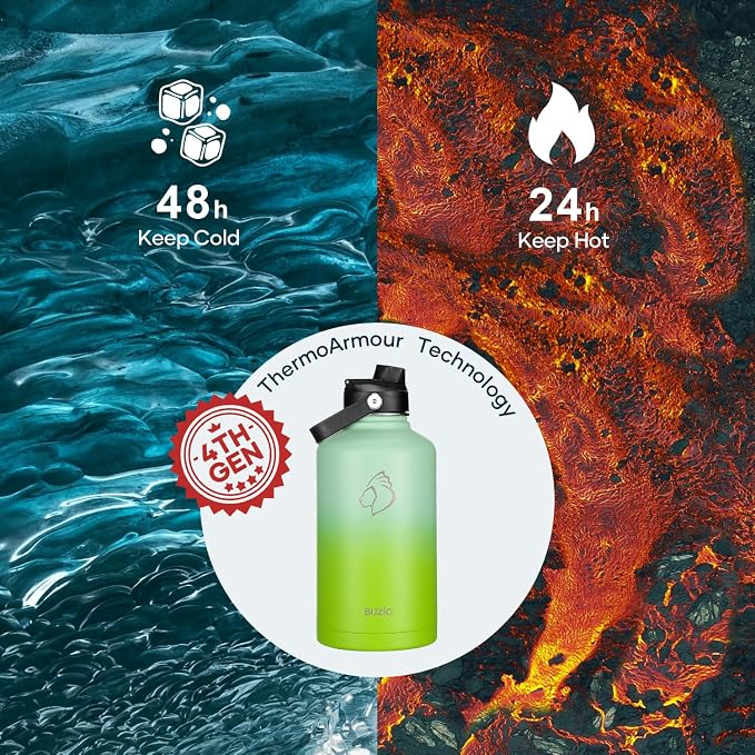 BUZIO 64 oz Insulated Stainless Steel Water Bottle - Image 2