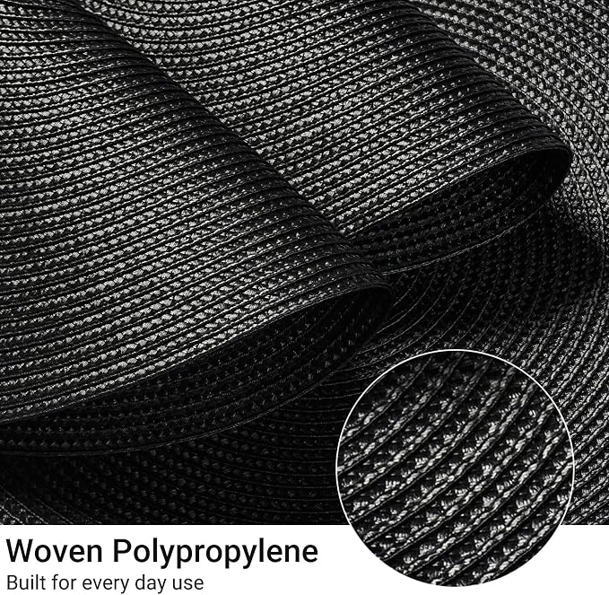 FunWheat Round Braided Placemats Set of 8 Place Mats - Image 3