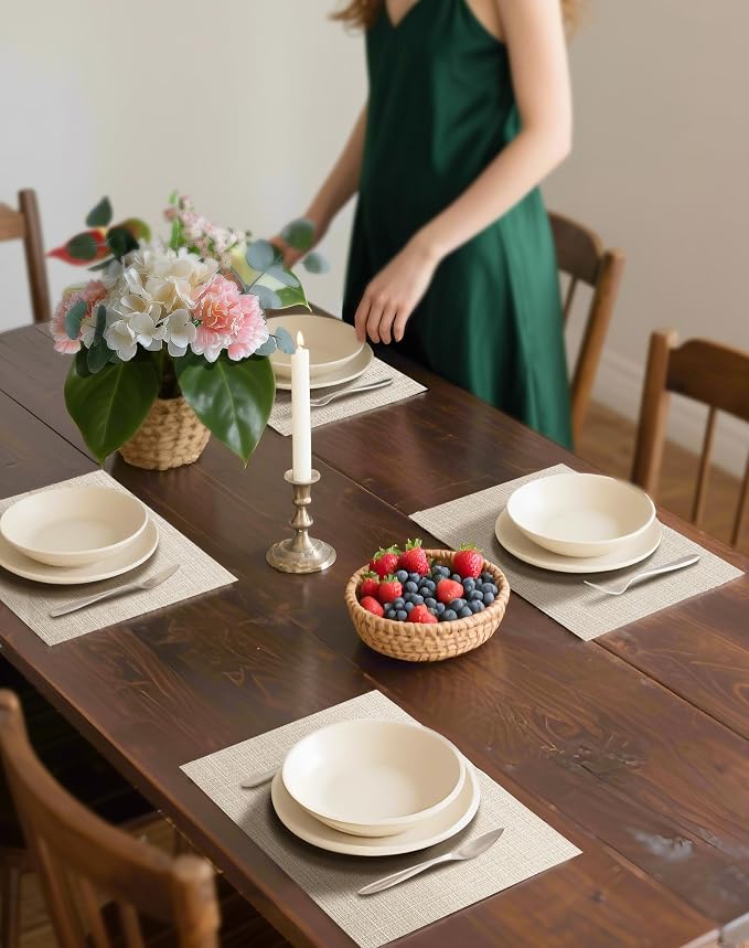 Leetaltree Beige Placemats Set of 8 - Image 3