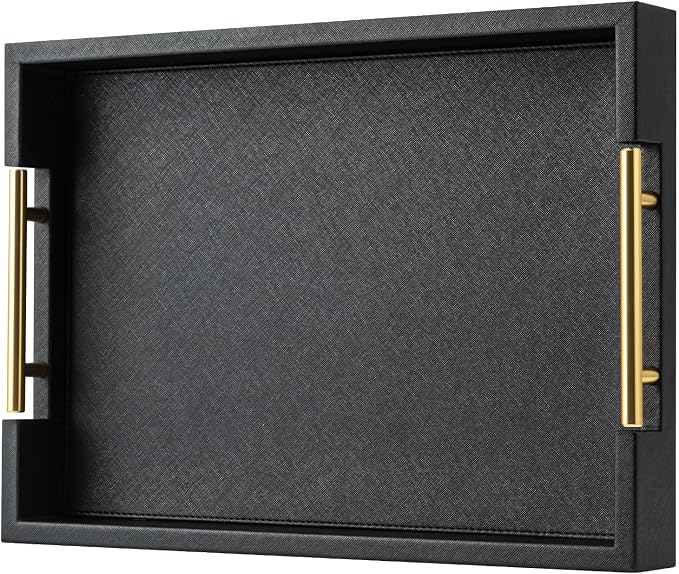 Black Rectangle Serving Tray by SYYSY