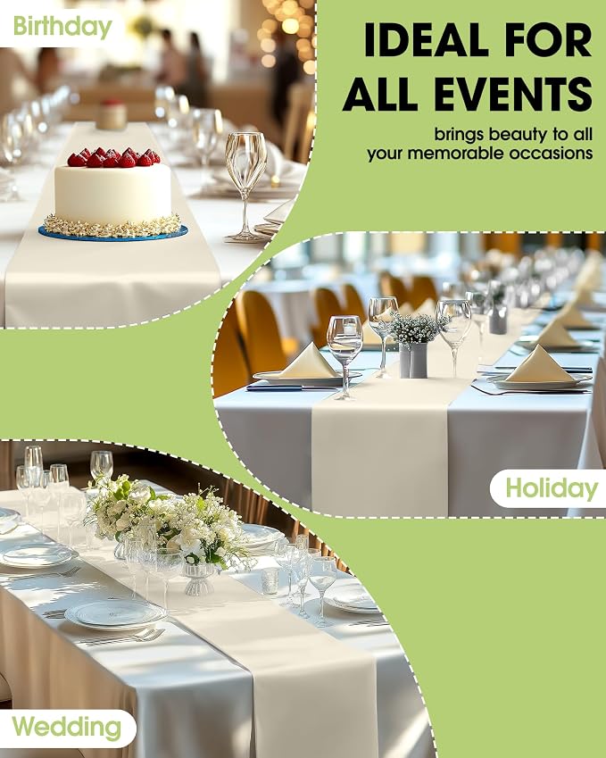 Pureegg Ivory Plastic Table Runners - Image 6