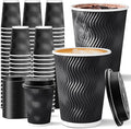 100 Pack 12 oz Disposable Coffee Cups by Sipthene