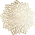Snowkingdom Pack of 8 Gold Metallic Round Placemats Bulk Round Pressed Vinyl by Snowkingdom