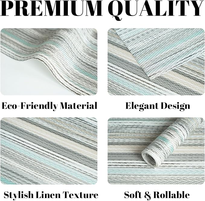 Placemats Set of 8 Vinyl/Plastic Woven Place Mats - Image 2