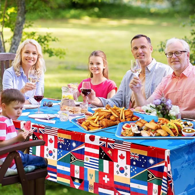 Vesici 4 Pack World Flag Serving Trays 13x10 Melamine Platters - Image 5