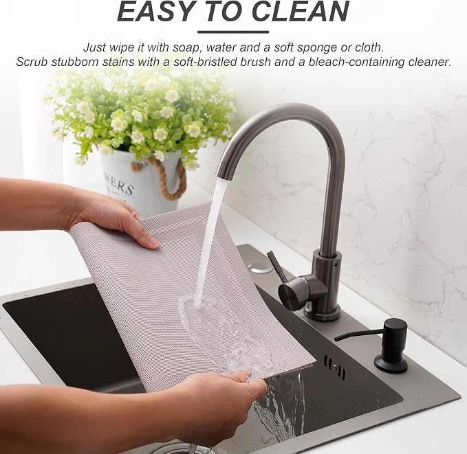 Placemats Set of 6 Washable Indoor | Outdoor Vinyl Place Mats - Image 3