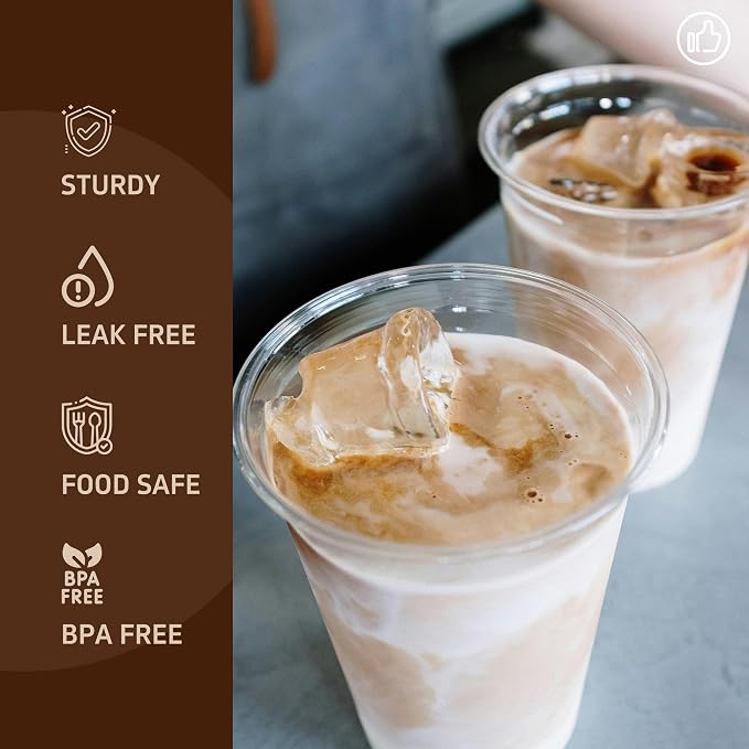 YEEHAW 16 oz 100 Pack Disposable Iced Coffee Cups - Image 2