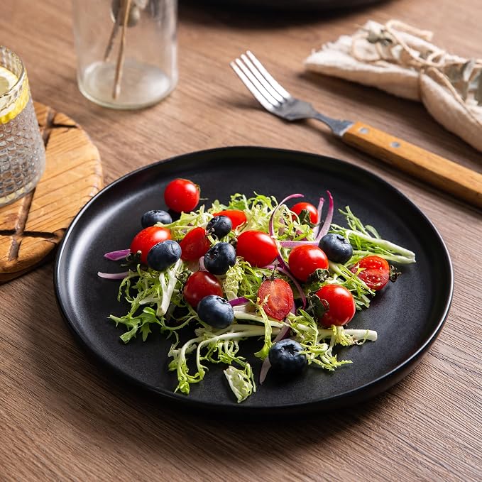 AmorArc Ceramic Dinner Plates Set of 6, 10.25 Inch Stoneware Dishes Set | Wavy - Image 3
