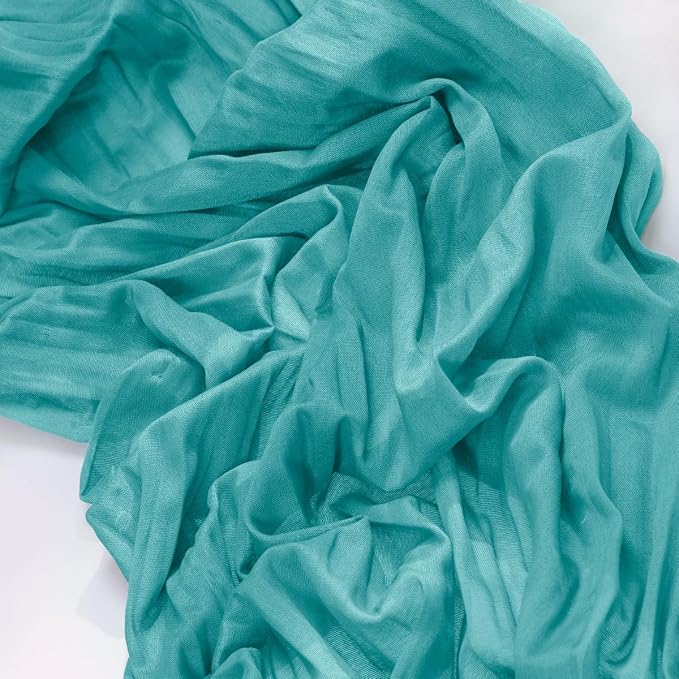 3 Pack Teal Green Cheesecloth Table Runner 10ft Rustic Summer Decor | - Image 4