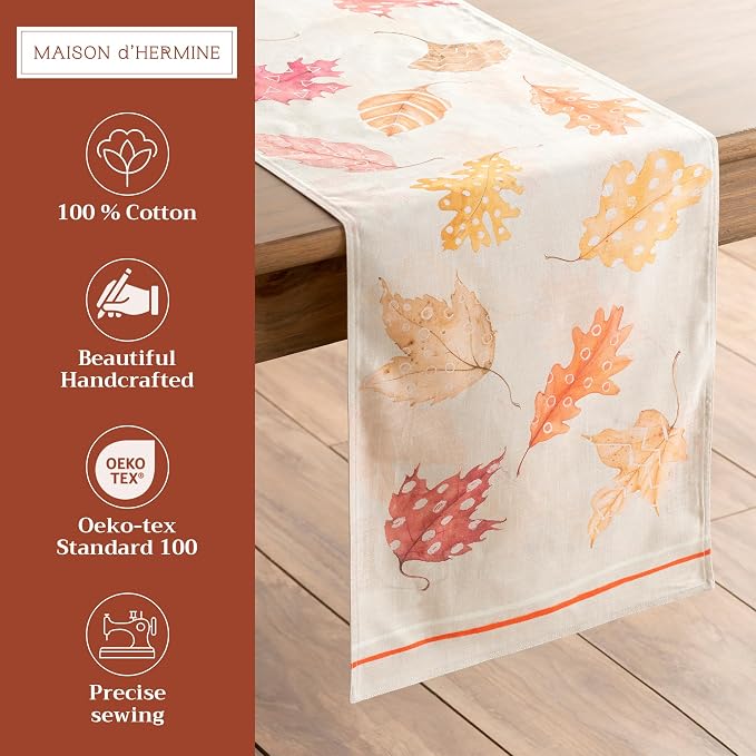 Maison d' Hermine Table Runner 100% Cotton 14.50" x 72" | Table Runners 72 - Image 2