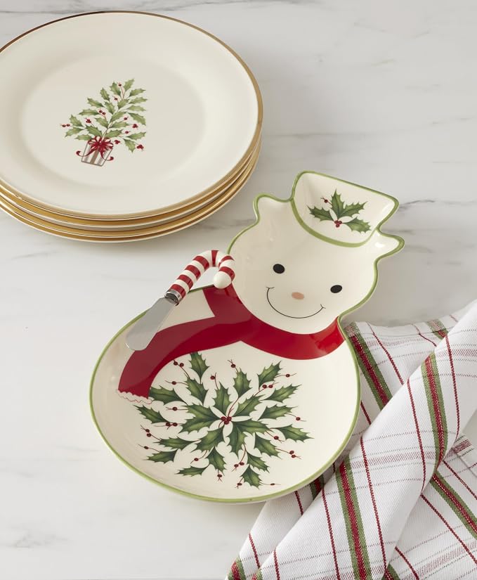Lenox 898269 Holiday Tray with Spreader, Christmas Serveware, Festive Décor - Image 5