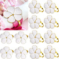 Patelai Set of 24 White Flower Napkin Rings Bulk Gold Napkin Ring Holders | by Patelai