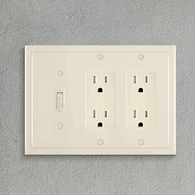 Modern Edge Decorative Wall Plate Switch Plate Outlet Cover, Durable Solid Zinc - Image 4