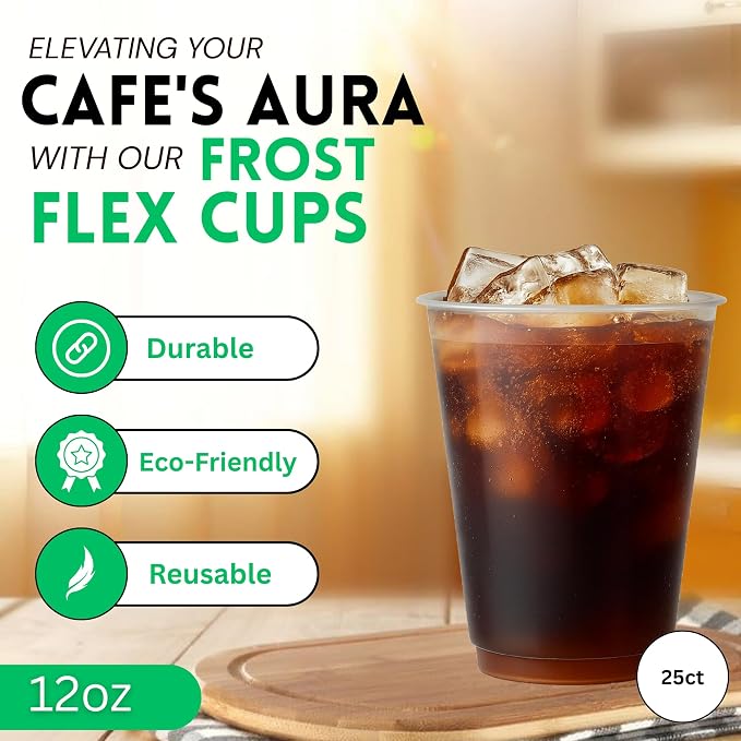 Concession Essentials – 12oz Frost Flex Plastic Cups – Shatterproof Reusable - Image 2